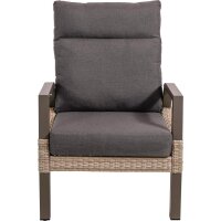 Loungesessel TREVISO MOUNTAIN – verstellbarer Gartensessel in Taupe