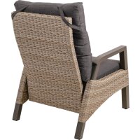 Loungesessel TREVISO MOUNTAIN – verstellbarer Gartensessel in Taupe