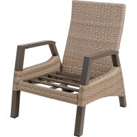 Loungesessel TREVISO MOUNTAIN – verstellbarer Gartensessel in Taupe
