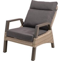 Loungesessel TREVISO MOUNTAIN – verstellbarer Gartensessel in Taupe