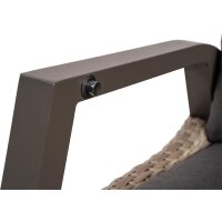3er Loungesofa TREVISO MOUNTAIN – verstellbare Gartenbank in Taupe