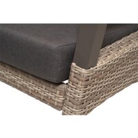 3er Loungesofa TREVISO MOUNTAIN – verstellbare Gartenbank in Taupe