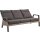 3er Loungesofa TREVISO MOUNTAIN – verstellbare Gartenbank in Taupe