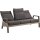 3er Loungesofa TREVISO MOUNTAIN – verstellbare Gartenbank in Taupe