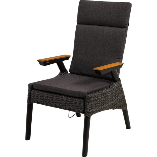 Diningsessel TREVISO MOUNTAIN – verstellbarer Polyrattan Gartensessel