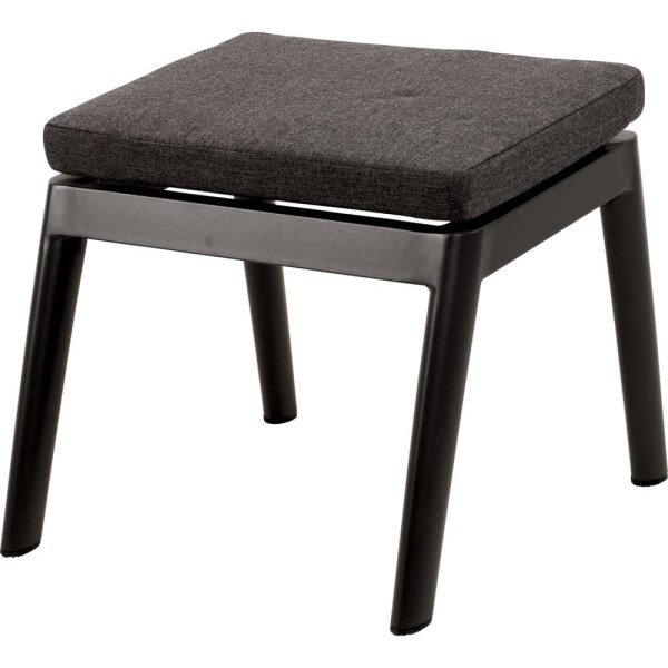 Loungehocker FLORENCE FORTE – Polyrattan Gartenhocker mit Sitzpolster