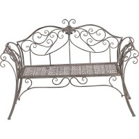 Gartenbank ADORABLE VIVA LA VIDA – Vintage Metallbank grau