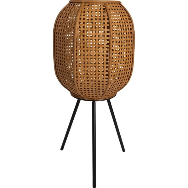 Laterne MACY NATURAL mit Ständer Bambus Ø32x66cm inkl. Glas