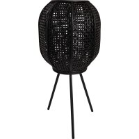 Laterne MACY BLACK mit Ständer Bambus...