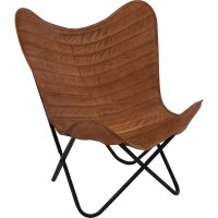 Butterfly Chair Leder braun – Schmetterlingsstuhl...