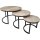 3er Beistelltisch-Set JAYDEN – Natürliches Design mit industriellem Flair