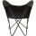 Schmetterlingsstuhl BUFFALO BLACK Butterfly Chair Leder schwarz