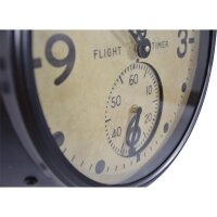 Wanduhr DURHAM Ø46 cm Metall schwarz Vintage Retro Uhr Industrie