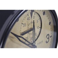 Wanduhr DURHAM Ø46 cm Metall schwarz Vintage Retro Uhr Industrie