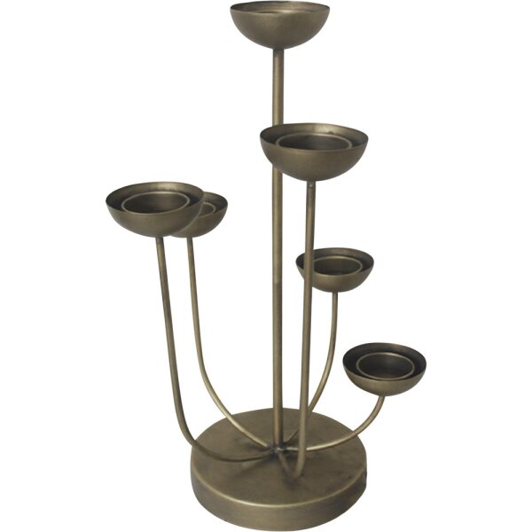 Kerzenhalter MIRA GOLD 5-armig Metall goldfarben 22,5x23,5x45,5cm