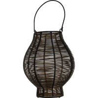 Laterne LIVIA Metall schwarz-gold birnenförmig...