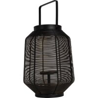 Laterne FENNA groß Metall schwarz gold konisch Ø25x32cm