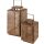 2er Laternenset SPOT BROWN Metall antikbraun Rechteckig Gold
