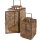 2er Laternenset SPOT BROWN Metall antikbraun Rechteckig Gold