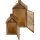 2er Laternenset BIRDHOUSE BROWN Metall Antikbraun Gold Hausstil