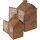 2er Laternenset BIRDHOUSE BROWN Metall Antikbraun Gold Hausstil