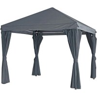 Pavillon YASUMI GRAU 3x3m – Gartenpavillon mit...