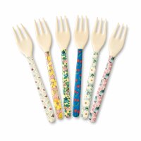 Kuchengabeln Set 14,5cm Bunt Mehrfarbig - kleine Melamin Gabeln