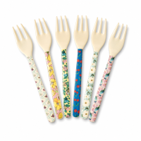 Kuchengabeln Set 14,5cm Bunt Mehrfarbig - kleine Melamin...