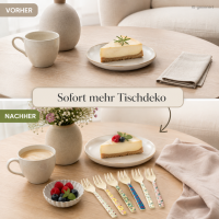 Kuchengabeln Set 14,5cm Bunt Mehrfarbig - kleine Melamin Gabeln