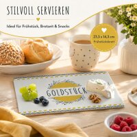 Frühstücksbrettchen aus Resopal - Goldstück