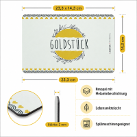 Frühstücksbrettchen aus Resopal - Goldstück