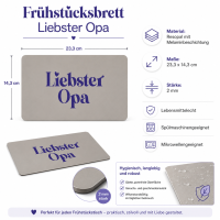 Frühstücksbrettchen aus Resopal - Liebster Opa