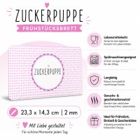 Frühstücksbrettchen aus Resopal - Zuckerpuppe