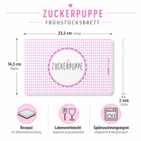 Frühstücksbrettchen aus Resopal - Zuckerpuppe