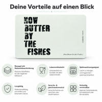 Frühstücksbrettchen aus Resopal - Butter by the Fishes
