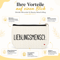 Kosmetiktasche 16 x 9,5 x 5 cm -  Lieblingsmensch
