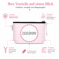Kosmetiktasche 16 x 9,5 x 5 cm - Zuckerpuppe