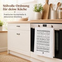PPD Geschirrtuch Hausordnung 50 x 70 cm Baumwolle-Leinen
