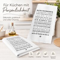 PPD Geschirrtuch Hausordnung 50 x 70 cm Baumwolle-Leinen