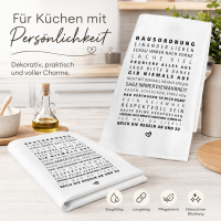 PPD Geschirrtuch Hausordnung 50 x 70 cm Baumwolle-Leinen