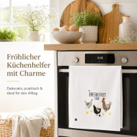 Geschirrtuch mit Spruch - Breakfast Club