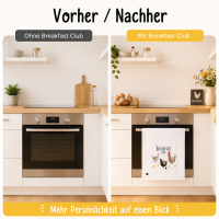 Geschirrtuch mit Spruch - Breakfast Club