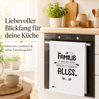Geschirrtuch mit Spruch - Familie ist nicht nur Wichtig