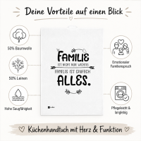 Geschirrtuch mit Spruch - Familie ist nicht nur Wichtig