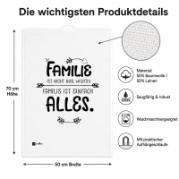 Geschirrtuch mit Spruch - Familie ist nicht nur Wichtig