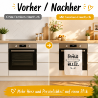 Geschirrtuch mit Spruch - Familie ist nicht nur Wichtig