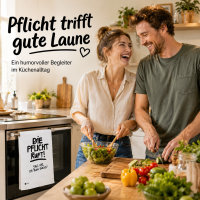 Geschirrtuch mit Spruch - Die Pflicht Ruft !!