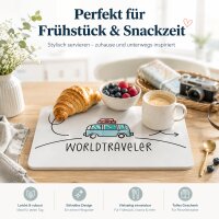 Frühstücksbrettchen aus Resopal - Worldtraveler
