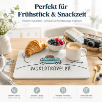 Frühstücksbrettchen aus Resopal - Worldtraveler