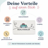 Frühstücksbrettchen aus Resopal - Worldtraveler